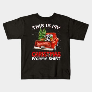 This Is My Christmas Pajama Shirt English Bulldog Truck Tree Kids T-Shirt